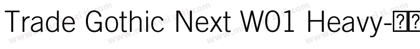 Trade Gothic Next W01 Heavy字体转换
